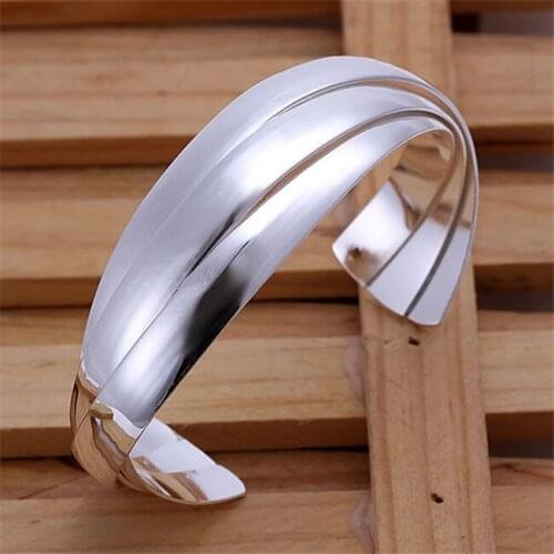 B044 Fashion Silver Color Charm Bangle Cuff Bracelet Bangles For Women Jewelry Gift Bangles Triple Pieces Bracelets /akiajbpa
