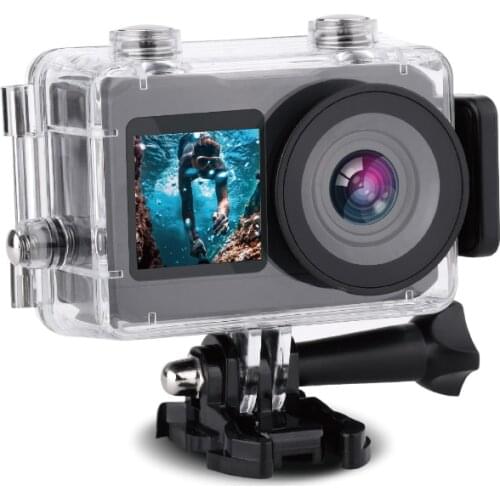 Real 4 k double screen wireless wifi action camera motion CAM CAM wholesale waterproof 4 k 60 FPS camera movement