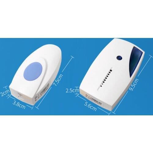 LED Wireless Doorbell & Wireles Remote Control 32 Tune Songs 100M Range Smart Doorbell for Home Office Hotel