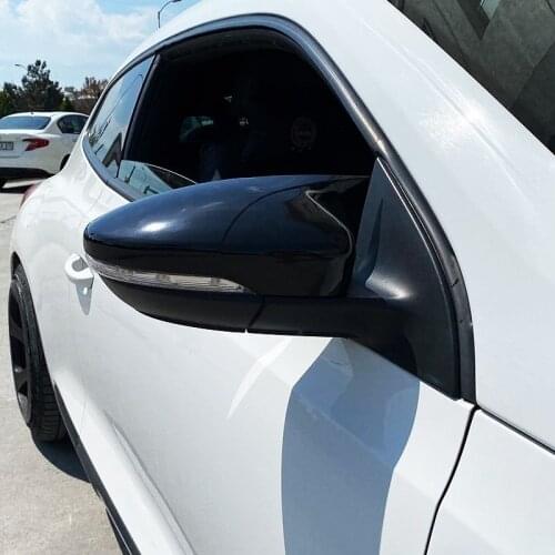 Mirror Cover For Scirocco 2008-2016 Batman St. Piano Black Product Surface Left Right Set 2 Pieces