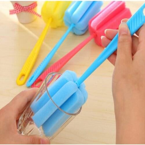 Environmental Kitchen Cleaning Tool Sponge Brush For Glass Milk Wineglass Bottle Family Use Glass Sponge Cup Brush