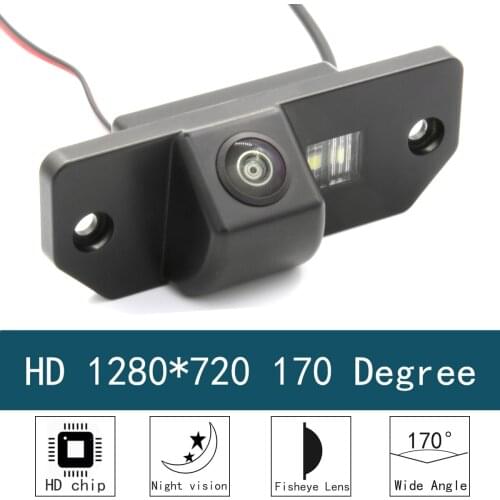 HD 1280*720 Fisheye Lens 170 Degree Starlight Night Vision Car Reversing Rear View Camera For Focus 2 Hatchback 2005~2007