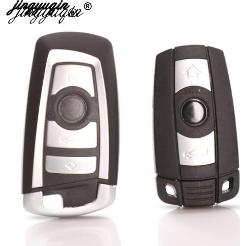 Jingyuqin 3/4 Button Remote Smart Key Cover Case Housing for BMW 1 3 5 6 7 F Series E90 E91 E92 E60 E61 X1 X3 X4 X5 X6 Key Cover