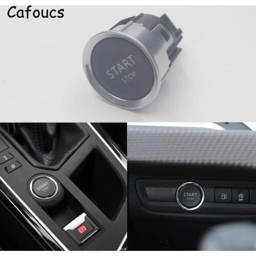 Cafoucs Car Engine Start Stop Button Switch For Peugeot 308 408 2008 3008 508 For Citroen C4L C5 with 6 Pins 96777946ZD