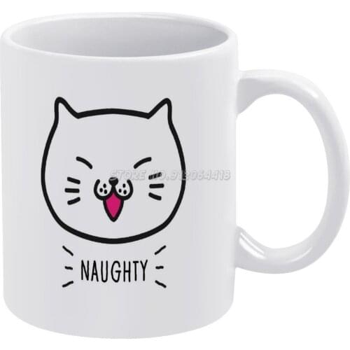 Naughty Cat Kitten Naughty Cat Lover Coffee Mugs 330ml Creative Travel Mug and Cup Office Drinkware Mugs Tazza Kitten Hangover C
