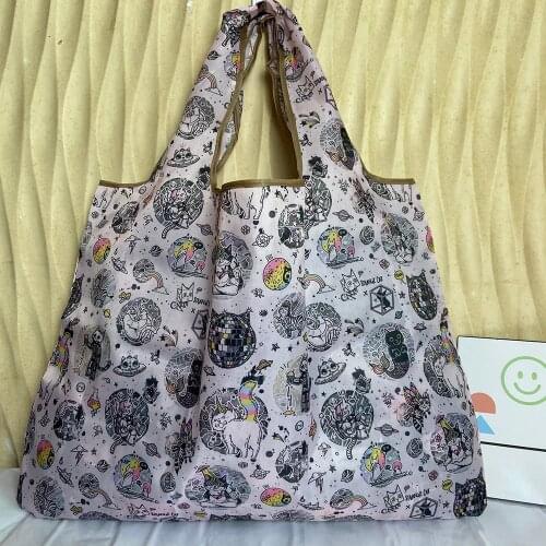 Reusable Foldable Shopping Bag High Quality Large Size Tote Bag Eco Bag Waterproof T-shirt Bag Shopkeeper Bags Handbags