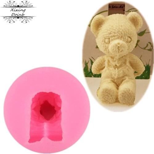 Cartoon 3D bear shape silicone mold cake decoration tool Candy Chocolate Mold Candle Mold