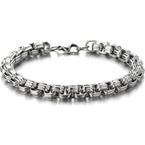 For male accessorie chain on hand bracelets mens stainless steel charm bracelets 2020 hip hop fashion bracelet jewelry gifts