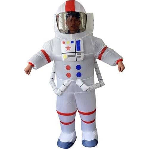 Aerospace Spaceman Astronaut Inflatable Costume Woman Men Mascot Party Cartoon Doll Halloween Cosplay Costume Dress Up Clothes