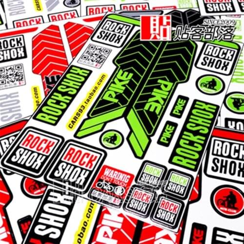 17 PIKE Rock Shox sticker Rockshox decals for Mountain Bike bicycle Front Fork MTB DH Racing Protect Film