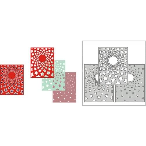 New 2021 Layering Stars Swirl Plate Metal Cutting Dies for DIY Scrapbooking and Card Making Decorative Embossing Craft No Stamps