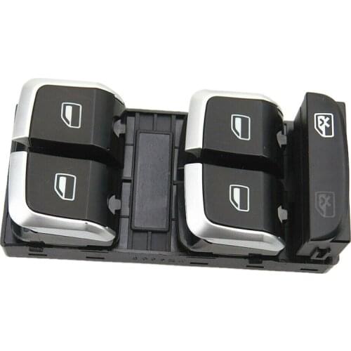 New Chrome Driver Side Electric Master Window Control Button Switches for - A4 S4 Q5 B8 Allroad 8K0959851A