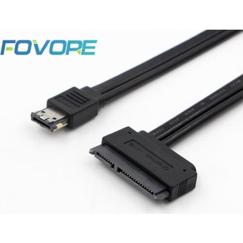 New Dual Power eSATA USB 12V 5V Combo to 22Pin SATA USB Hard Disk Cable
