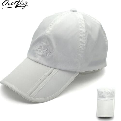 Mens Sports Baseball Cap Outdoor Running Cap Foldable Visor Sun Cap with Storage Bag