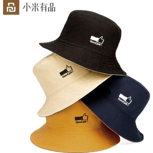 Youpin Woman Bucket Hats Cap Panama Hat Unisex Cotton Sunscreen Men Outdoor Folding Fashion Fisherman Hat Beach Cap