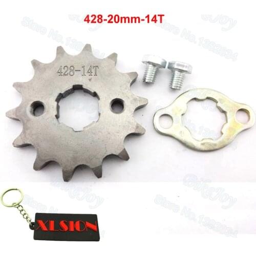 428 14 T Tooth 20mm ID Front Engine Sprocket for CRF XR 50 KLX SDG Dirt Pit Bike ATV Quad Go Kart Moped Buggy Scooter Motorcycle