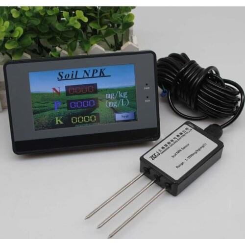 Soil NPK detector display meter with earth NPK sensor