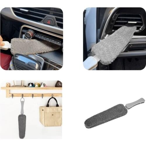 Car Wash Portable Microfiber Wheel Tire Rim Brush Car Wheel Car Cleaning For Car With Plastic Handle Car Wash Detailing Tools