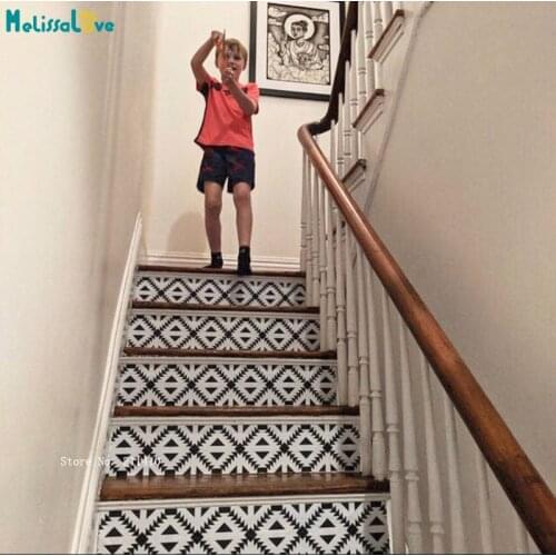 A Wonderful Composed of Two Patterns of Different Sizes Stairs Stickers Home Vinyl Decor Waterproof Novel Decals YT6258