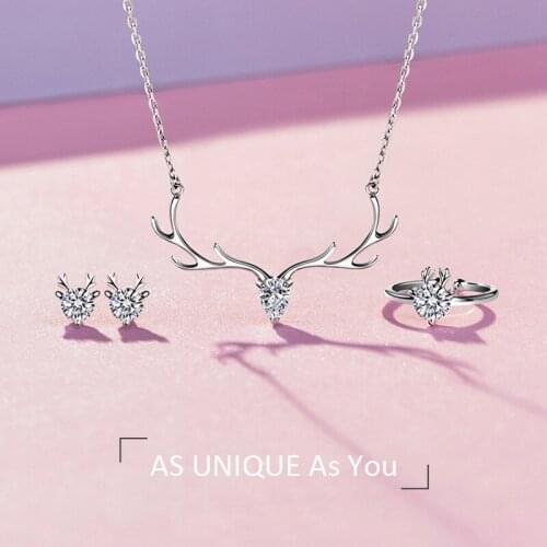 YSH new 100% 925 sterling silver earring & ring & necklaces DIY jewelry set fit Mother Day & Valentine Day gift as unique as you