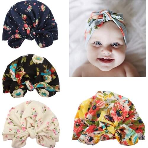Cute Newborn printing Baby Hat Toddler Kids Baby Boy Girl Turban Cotton Beanie Baby Hat Autumn Winter Warm Cap