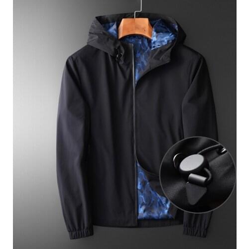 Sport Hooded Luxury Solid Color Casual Simple Mens Jackets And Plus Size 4xl Slim Fit Black Man Coats