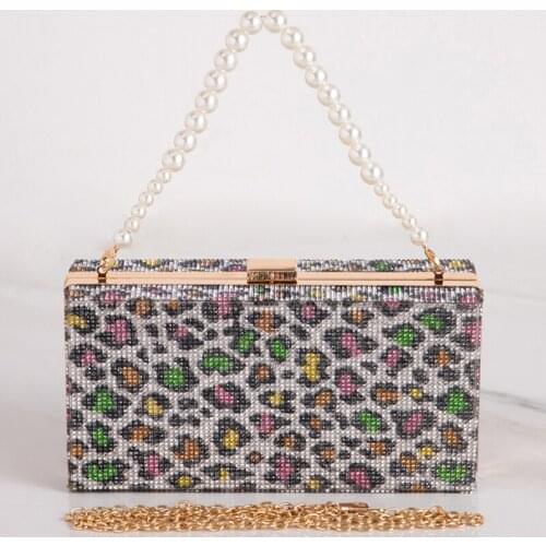 Stack of Cash Dollars bag Leopard print Women New Crystal diamond chain Evening Bags money Clutch bag luxury Purses and Handbags