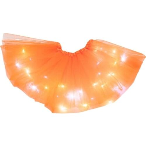 Little Girls LED Light Up Tutu Skirt Neon Colorful Luminous Party Dance Dress