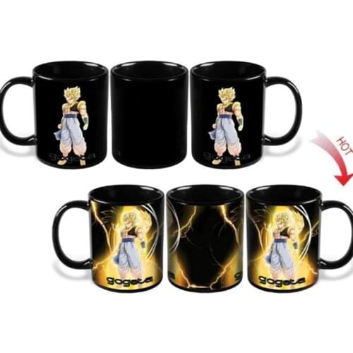 Dropshipping heat sensitive magic color changing ceramic goku mug goku cup