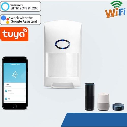 Tuya Smart Motion Sensor,WiFi Wireless Security Alarm,with Free Notification APP Control Home Security PIR Motion Detector