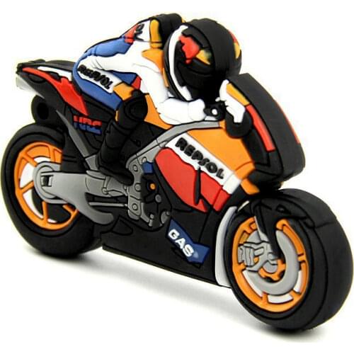 Usb flash drive pen drive 32gb pendrive cartoon Motorcycle 4gb 8gb 16gb bulk motor car memory stick u disk flash card gift