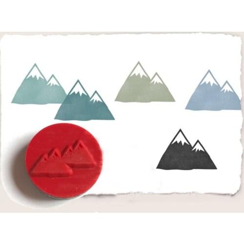 TOP EXPRESSION 2.5cm Mountain decoration stamp cling rubber stamps for scrapbooking stationery DIY craft standard stamp