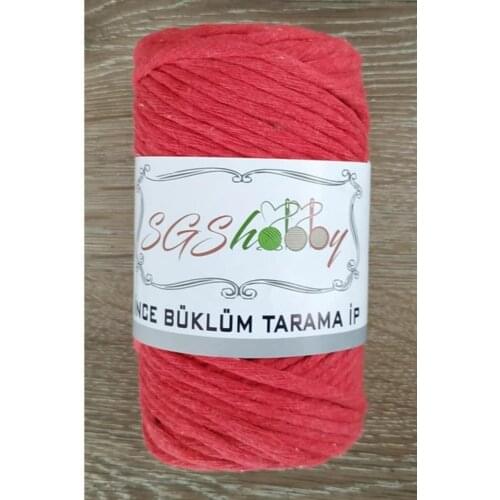 Twisted Cotton Macrame Scanning Floss Red 250 Gram 100 % Cotton 3mm Cord Colorful Braided Solid Core Cord For DIY