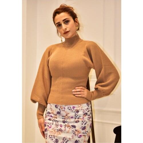 Womens Knitwear Blouse is Made of Very High Quality Yarn. Green and Brown Color Standard Size, 36.38.40.42.44 Fits, Cotton Made