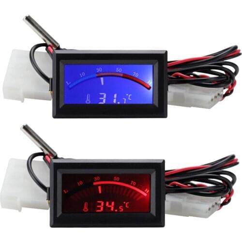 LCD Screen Aquarium Thermometer Pointer Digital Mini Temperature Meter 4 Pin Indoor Electronic Temperature Tester