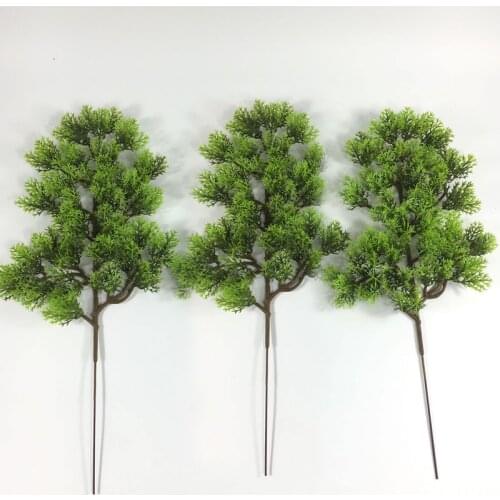 1Pc Plastic Fake Artificial Pine Cypress Branch Plant Bonsai Garden Home Office Decoratioin
