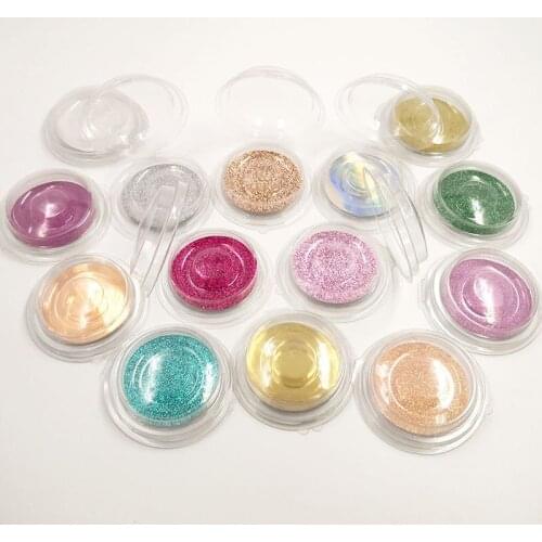 10pcs Crystal-lid Plastic Eyelashes Case Storage Clear Silver Gold False Eye Lashes Round New Popular Eyelashes Packaging Box