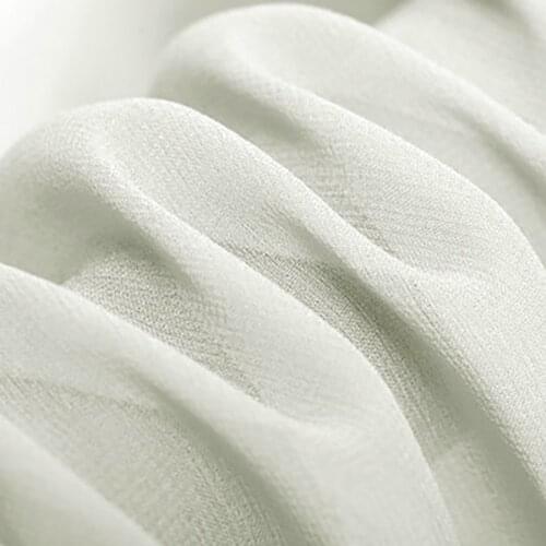 100% SILK GEORGETTE 114cm width 8momme/100% Silk Chiffon Fabric Tulle Roll Factory Direct Fabric For Sale Natural White NO 26