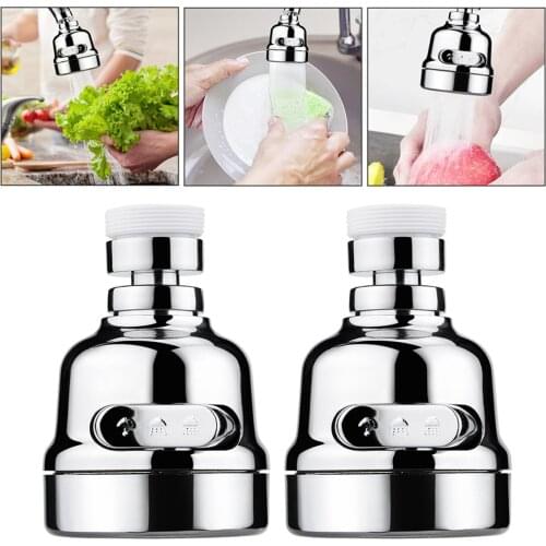 2pcs Tap Aerator 360°rotation Universal Splash-proof Swivel Water Saving Faucet Water Saving Bathroom Filter Foamer Aerators