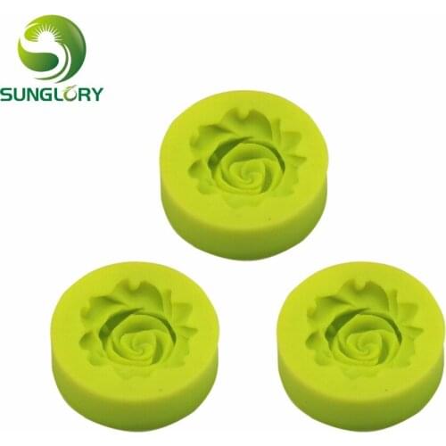 3PCS/SET Fondant Silicone Mold Silicon Molds Cake Decorating Flower Shaped Moldes De Silicona For Paste Americana Color Green