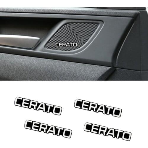 4pcs car audio decorate 3D Aluminum Badge Emblem Sticker For KIA Cerato k3 Cerato 2 Cerato 3 2011 2018 2019 Car Accessories