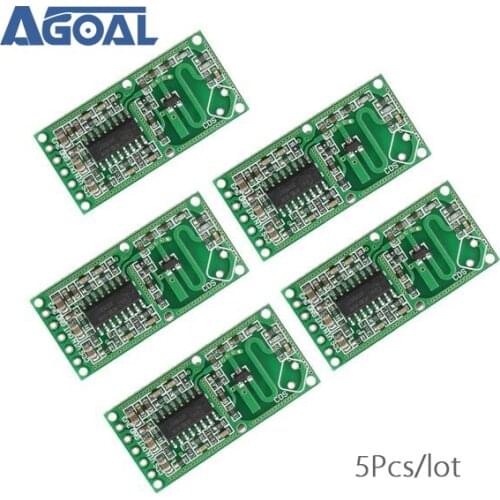 5pcs/ RCWL-0516 4-28V 3mA Microwave Radar Sensor Human Body Induction Switch Module Board Smart Induction Detector