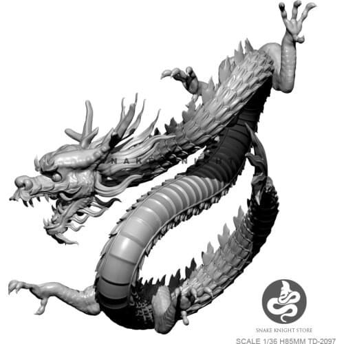 85MM Resin Kits Resin Chinese dragon model self-assembled TD-2097