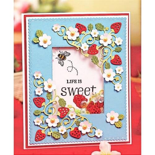 8x8cm Cute flower corner Cutting dies metal crafts paper die-cutting /DIY embossing Easter and New Year Scrapbooking