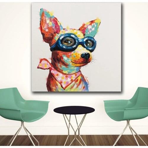 Abstract Dog Art Canvas Paintings Modern Animal Posters and Prints Wall Art Pictures for Living Room Home Decoration Cuadros