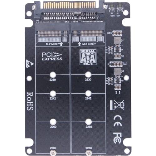 SSD Adapter M.2 SSD to U.2 Adapter M.2 NVMe Key B/M NGFF SSD to PCI-e U2 SFF-8639 Adapter PCIe M2 Converter for Desktop Computer