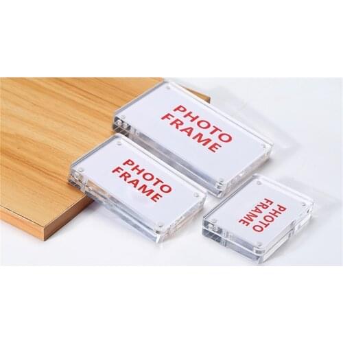 Acrylic Photo Frame Desk Sign For Office Desk Sign Holder Magnetic Acrylic Frame Magnet Acrylic Frame Label Holder Table Stands