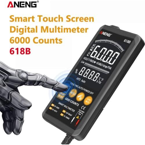 ANENG 618B Digital Multimeter Touch DC/AC Professional Analog Tester True RMS Multimetro Transistor Capacitor NCV Testers Meter