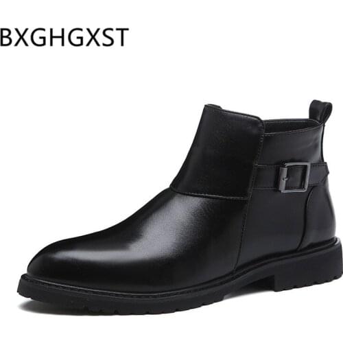 Ankle Boots Coiffeur Mens Dress Boots Italian Shoes Leather Shoes Men 2020 Motorcycle Boots Dress Black Designer Shoes Men Buty