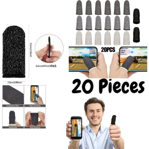 20pcs Phone Game Finger Sleeve Screen Gaming Controller Touch Screen For PUBG HCCY